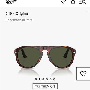 Persol 649 Sunglasses Havana w Green Lens